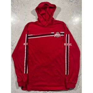 VTG Y2K Ohio State Buckeyes Hoodie Youth Large 14/16 Red Graphic Sweatshirt NCAA